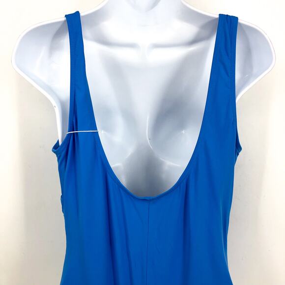 CONTOURS COCO REEF One Piece Swimsuit 14 38C Azure Blue V-Neck Underwire NWT - Picture 6 of 11